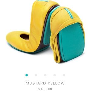Tieks Mustard Yellow Flats size 5
